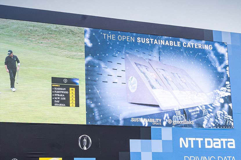 Just another click in the wall? NTT DATA's sustainability initiatives at The Open